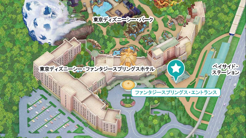 ディズニーオフィシャルホテル地図 キャステルCASTEL ディズニー情報