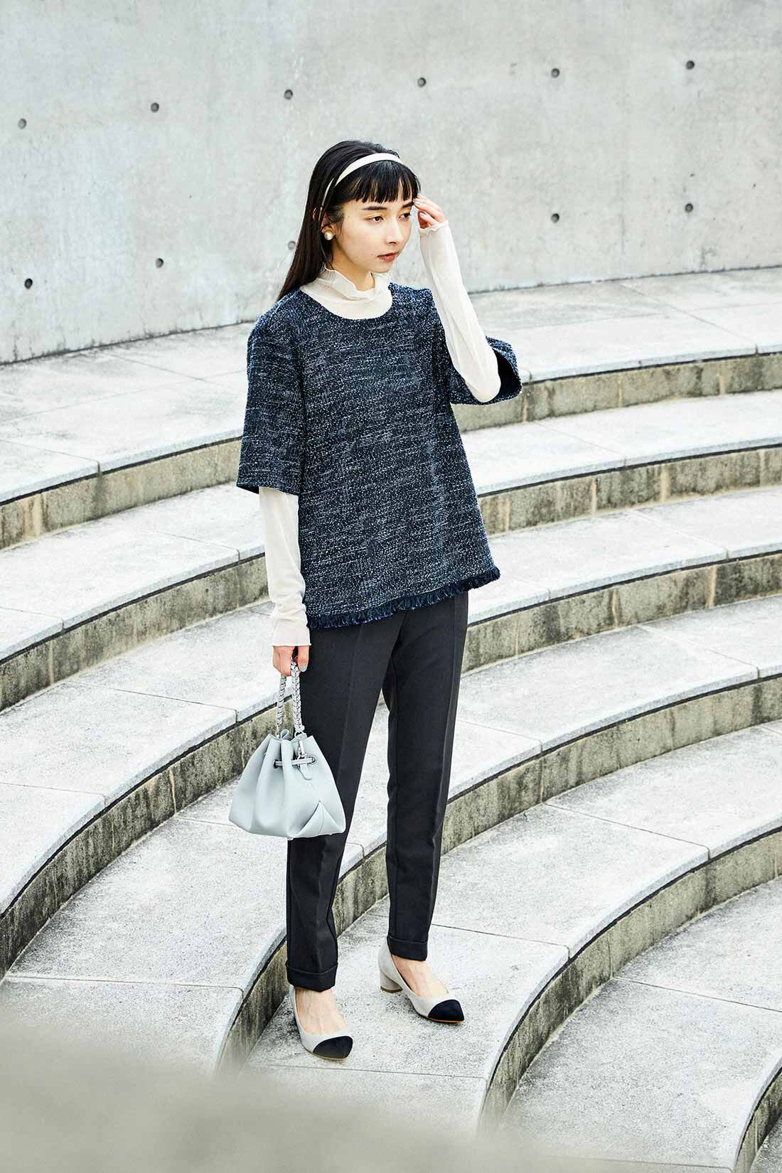 ドライブデートの鉄板コーデ ざっくりニット×落ち感スカート 着こなし4選Oggi.jp