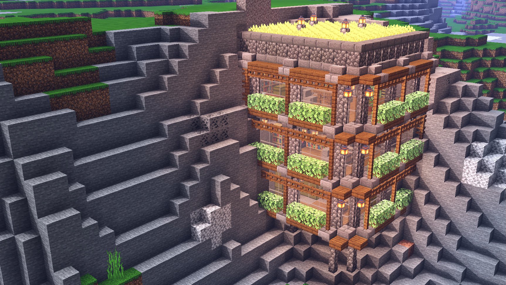 Minecraft 1.21 塀デザイン3 高さのある塀- Minecraft