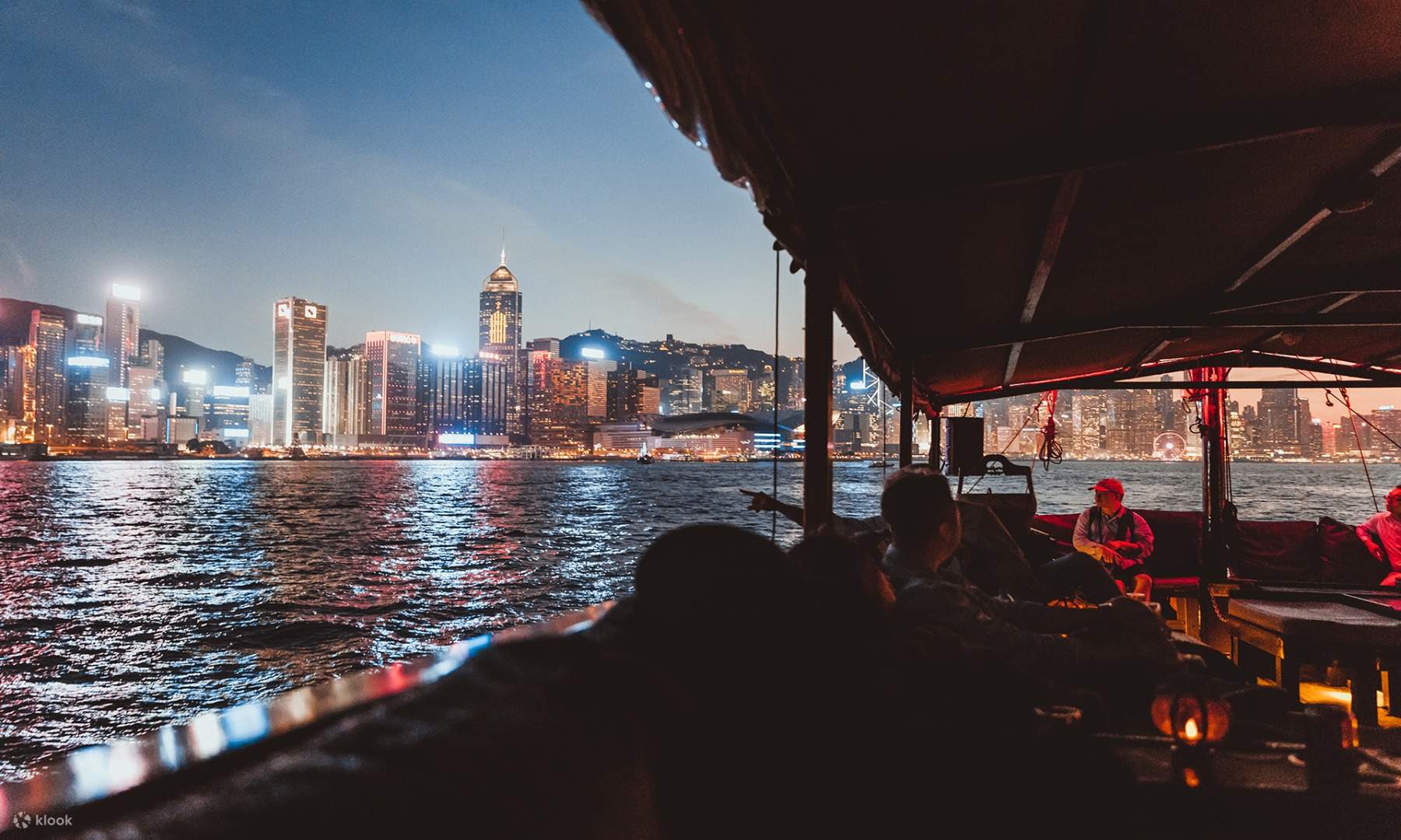 香港・マカオ予約ビクトリアハーバーを巡る昔ながらのジャンク船 アクアルナ＜乗船Eチケット 選べる時間帯