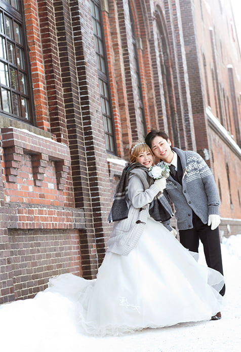 真っ白な雪の中で、特別なウエディングフォト⛄️スタジオSOLA 美瑛店前撮り・フォトウェディング