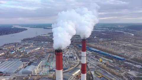 紅白煙突の写真素材 - PIXTA