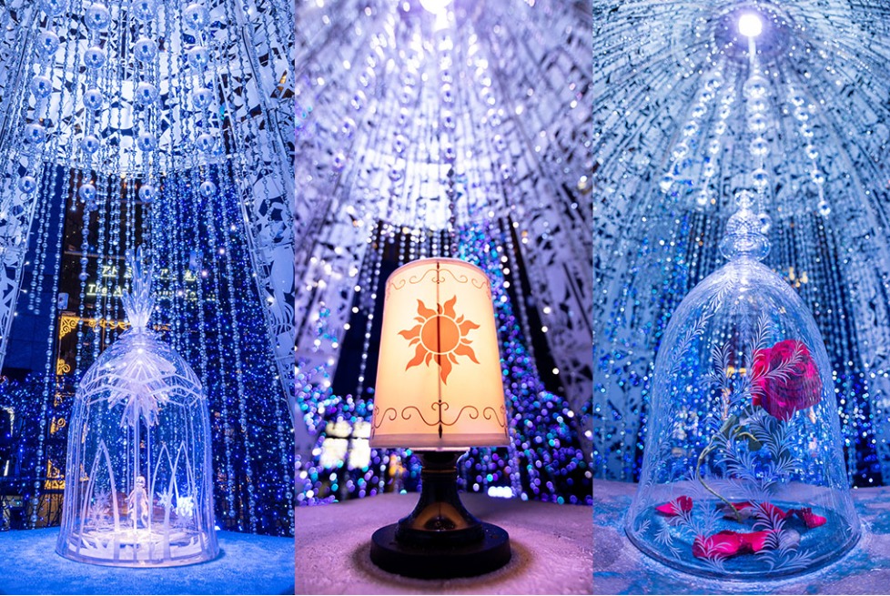 カレッタ汐留46Fに『塔の上のラプンツェル』『アナと雪の女王』『美女と野獣』のフォトスポットが登場イルミネーション特集