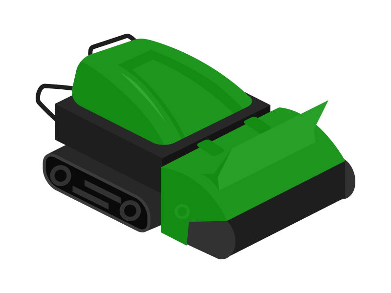 草刈り機で芝刈りをする男性イラスト素材透過、PNGフリー画像ダウンロード - Pngtree