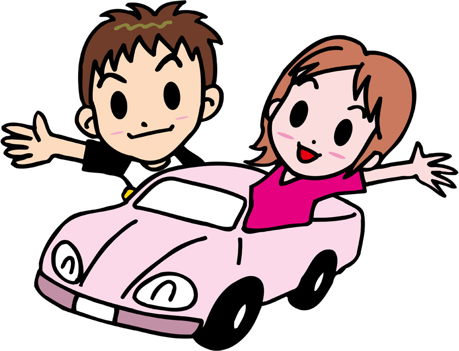 オープンカーでドライブを楽しんでいるカップルの写真素材・画像素材 Image 64799282