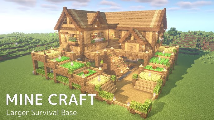 マイクラ 木で作る！おしゃれで大きな家の作り方を紹介 邸宅の作り方マイクラモール