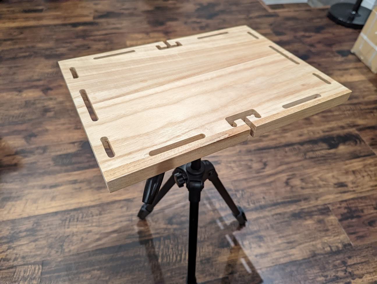 カメラ三脚用テーブル作り試作 1 4ネジ キャンプDIY