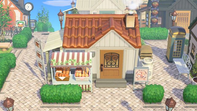 あつ森 海が見える丘の上のパン屋さん～崖上に建てるお家レイアウト～ - マイミーボックス myme