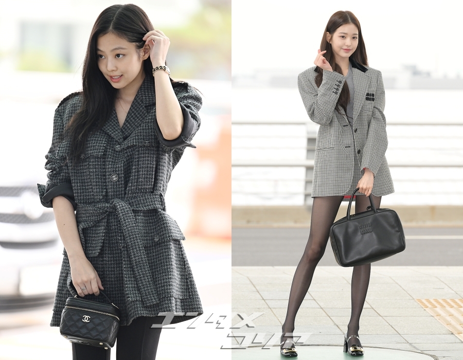 ウォニョンVSジェニー、同じ日に時間差で見せた名品フライトコーデ