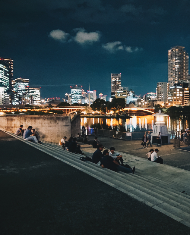 川の駅はちけんやの夜景大阪府大阪市中央区-こよなく夜景を愛する人へ