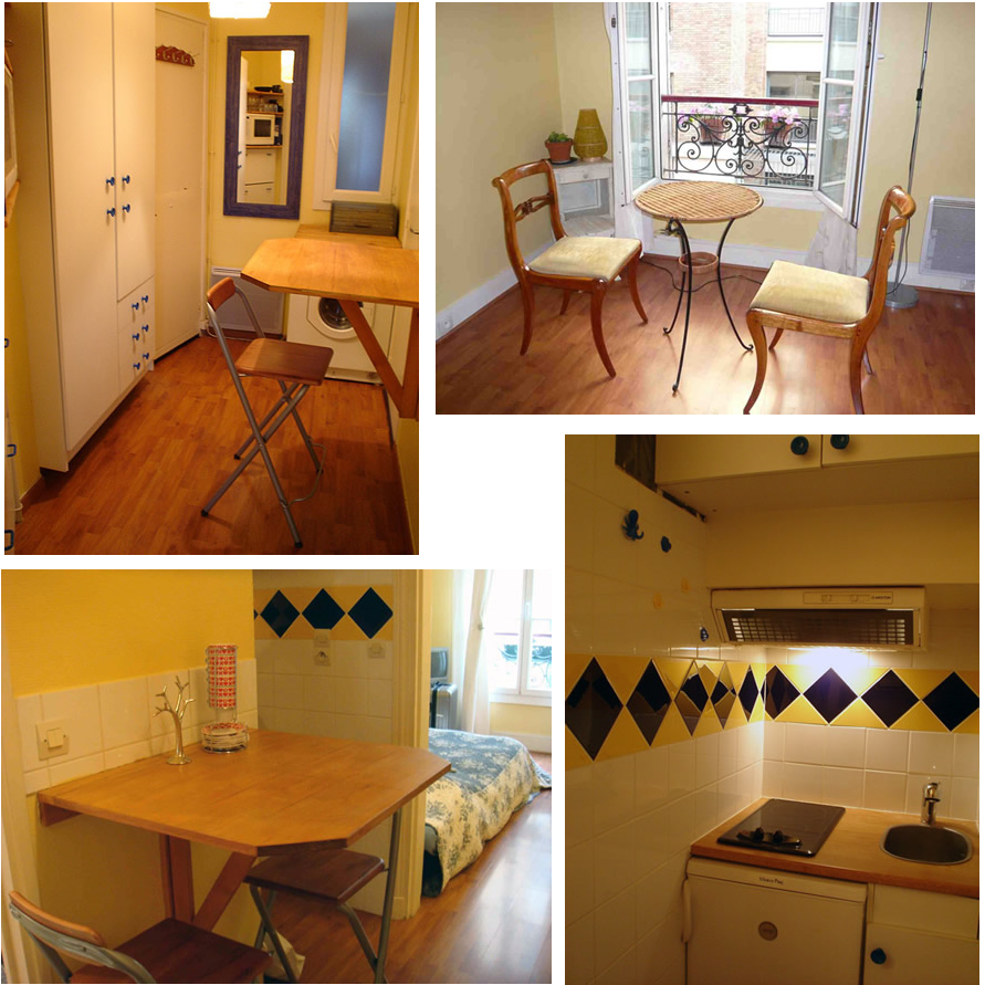 パリの20㎡のアパルトマン。センスのいい省スペースの工夫いっぱいのリノベーションHouzzハウズ