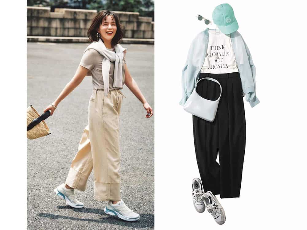 秋の旅行コーデ17選 スニーカーなら疲れにくい！ おしゃれで歩きやすい大人コーデ –CBK