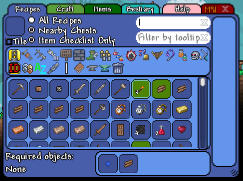 Terraria 便利MOD：Recipe Browserの使い方タカイチブログ
