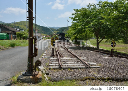 永野鉄道記念館 薩摩永野駅跡 ：宮之城線の駅跡に植えられた桜とともに