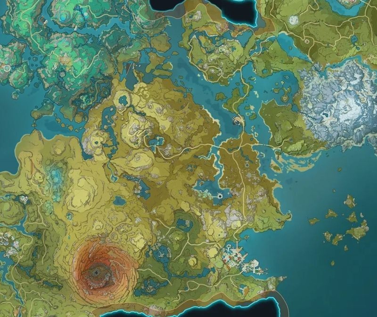 今の原神マップで一番長い道：ゲームの開始地点から古いヴァナルナまで : r Genshin_Impact