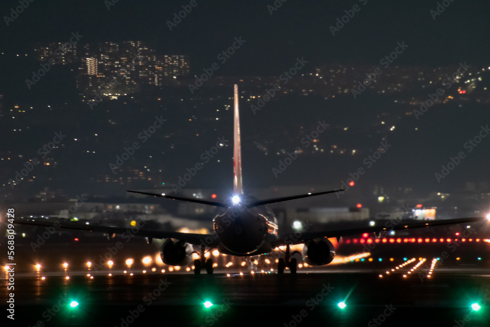 飛行機 夜の千里川土手 伊丹空港の夜間撮影とか - まだらのフォトグラフとか