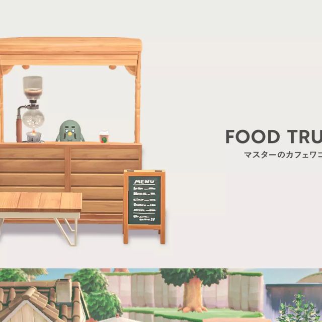 あつ森 案内所裏のレイアウトローカル列車と無人駅Local train &