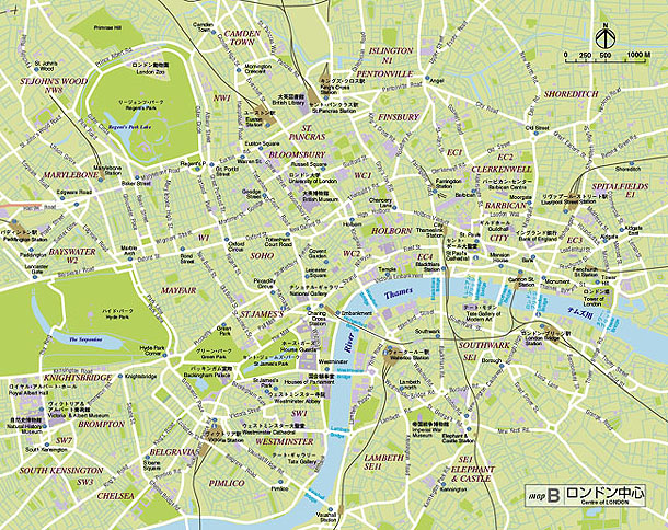 ロンドンの地図-地図のロンドン イギリス