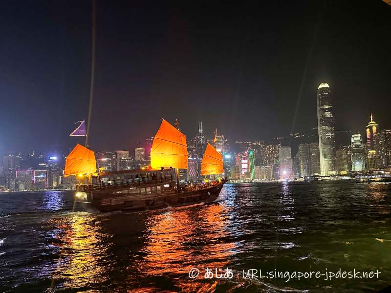 香港 ビクトリアハーバー ナイトクルーズ＆シンフォニーオブライツ