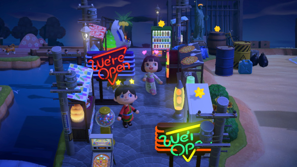 砂浜のナイトバーでダンシング🕺あつ森あつ森写真部ACNHAnimalCrossing