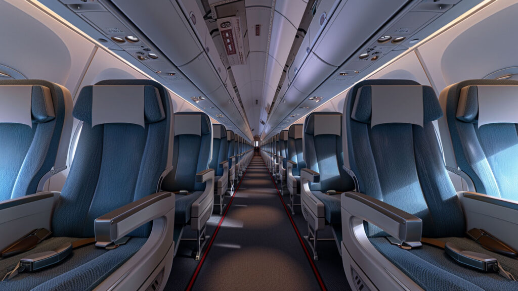 フリー素材 飛行機の内観 8枚
