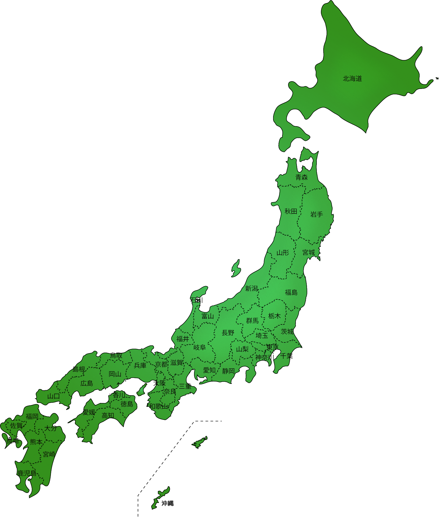 日本地図 東北 宮城
