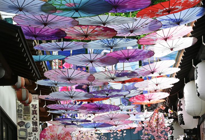 和傘通り @小樽出世前広場 Japanese