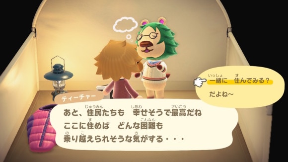 あつ森日記 54 キャンプサイトにリリィ！思わず勧誘！: つぶやき