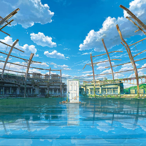 映画「すずめの戸締まり」の扉、旧豊後森機関庫に再現 大分・玖珠大分県 ：朝日新聞