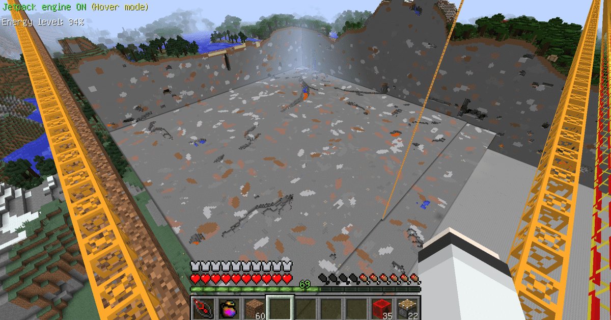 統合版マイクラ 露天掘りをしながら、鉱石の比率を調べてみた！ 23Sym