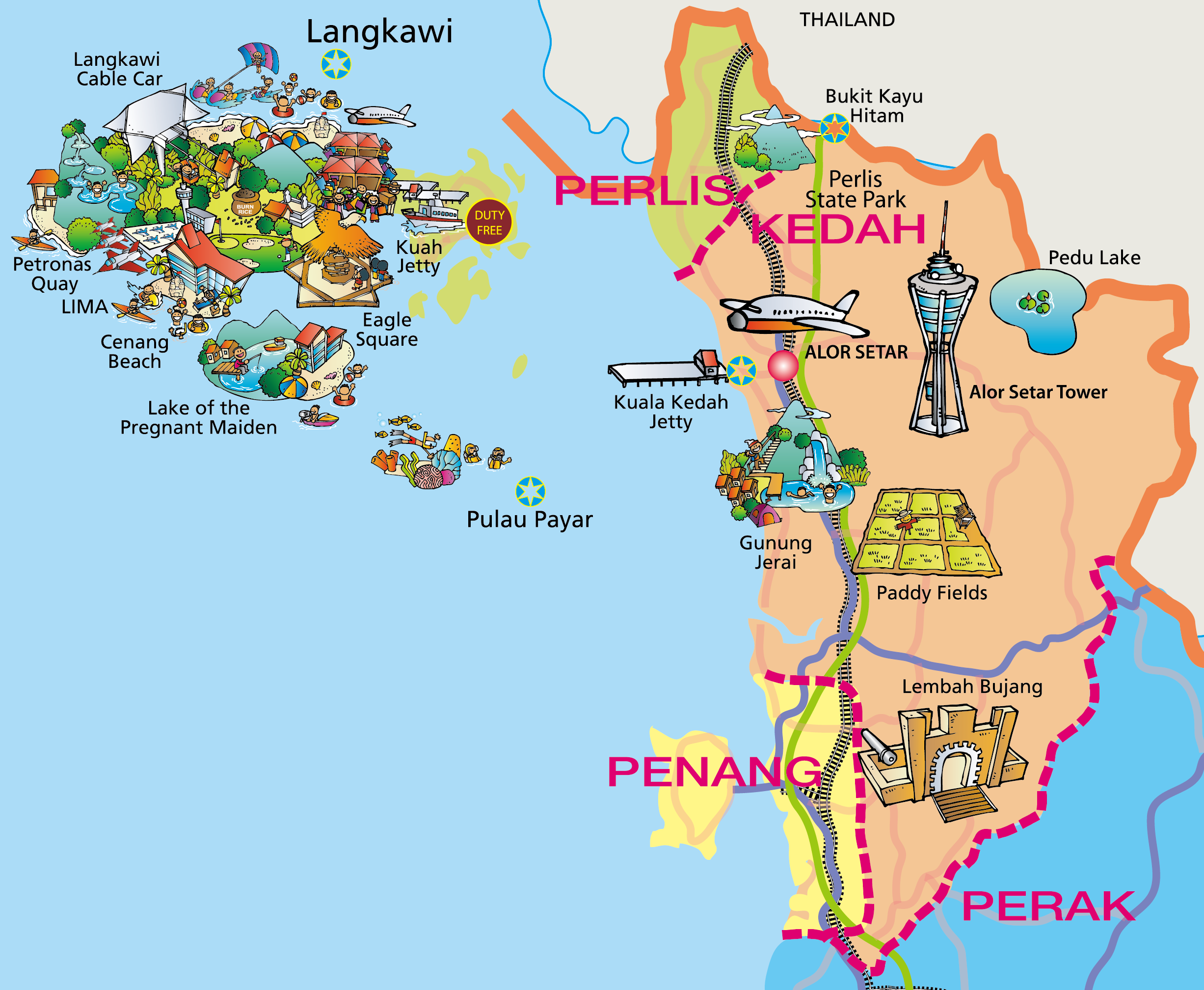 州の地域または州で分割されたマレーシアのベクトルマップインフォグラフィックテンプレートスライドプレゼンテーションPremiumベクトル素材