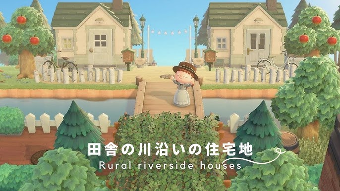 あつ森 島の入り口♡飛行場から案内所への道をおしゃれにレイアウト・島クリエイト - マイミーボックス