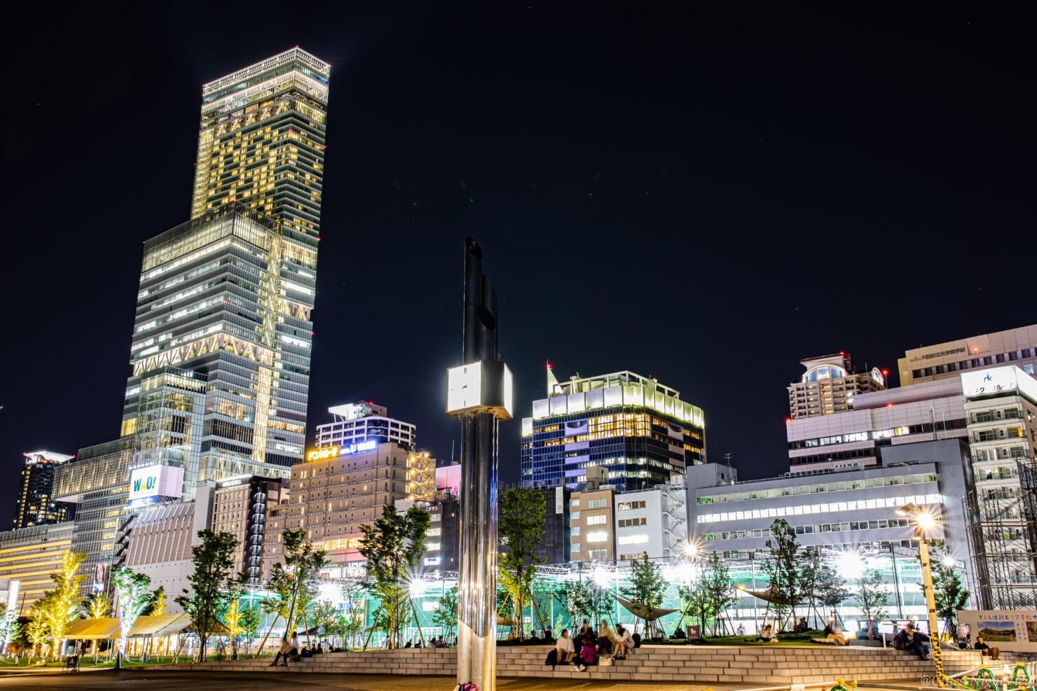 あべのハルカスの夜景と幻の通天閣 2024 Osaka Night Walk