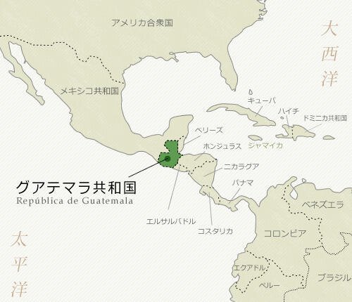拡大されたグアテマラの世界地図。グアテマラの旗と地図。Premiumベクトル素材