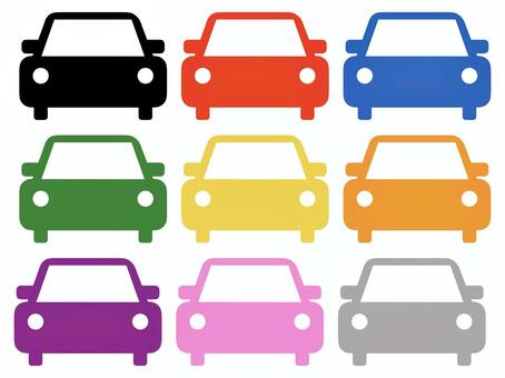 車でドライブのシルエット無料のAi・PNG白黒シルエットイラスト