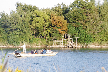 柴又 矢切の渡し 風景 観光の写真素材