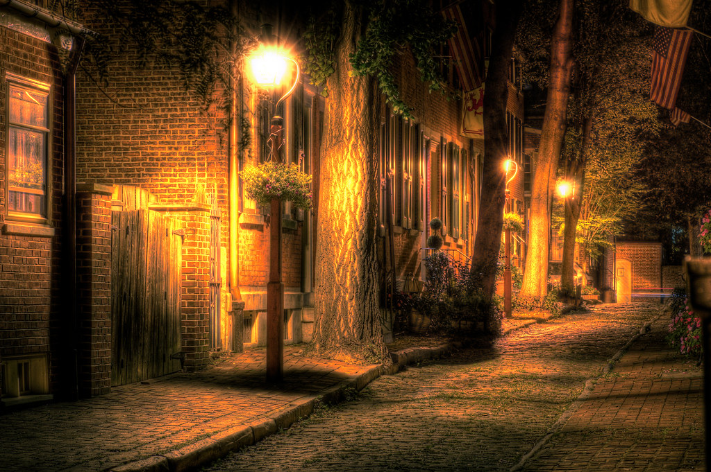 フリー画像人工風景街角の風景夜景橙色 オレンジアメリカ風景フリー素材画像素材なら！無料・フリー写真素材のフリーフォト