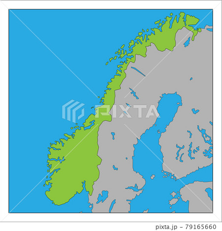 ノルウェイ 自然図ベクター地図素材のダウンロード販売アフロモール