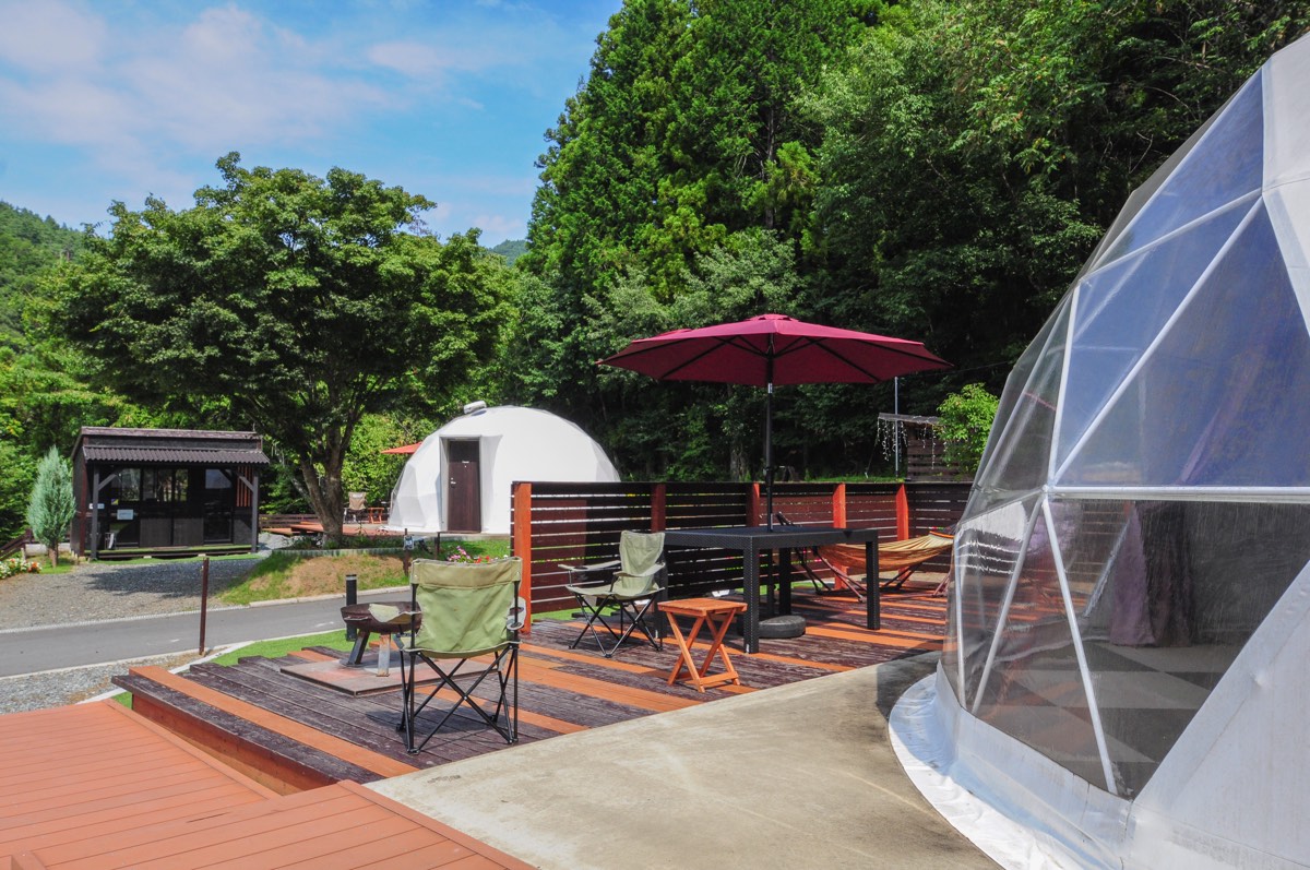 目の前に川が流れる絶景グランピング🌳🌿✨, @goat_yamanashi ,