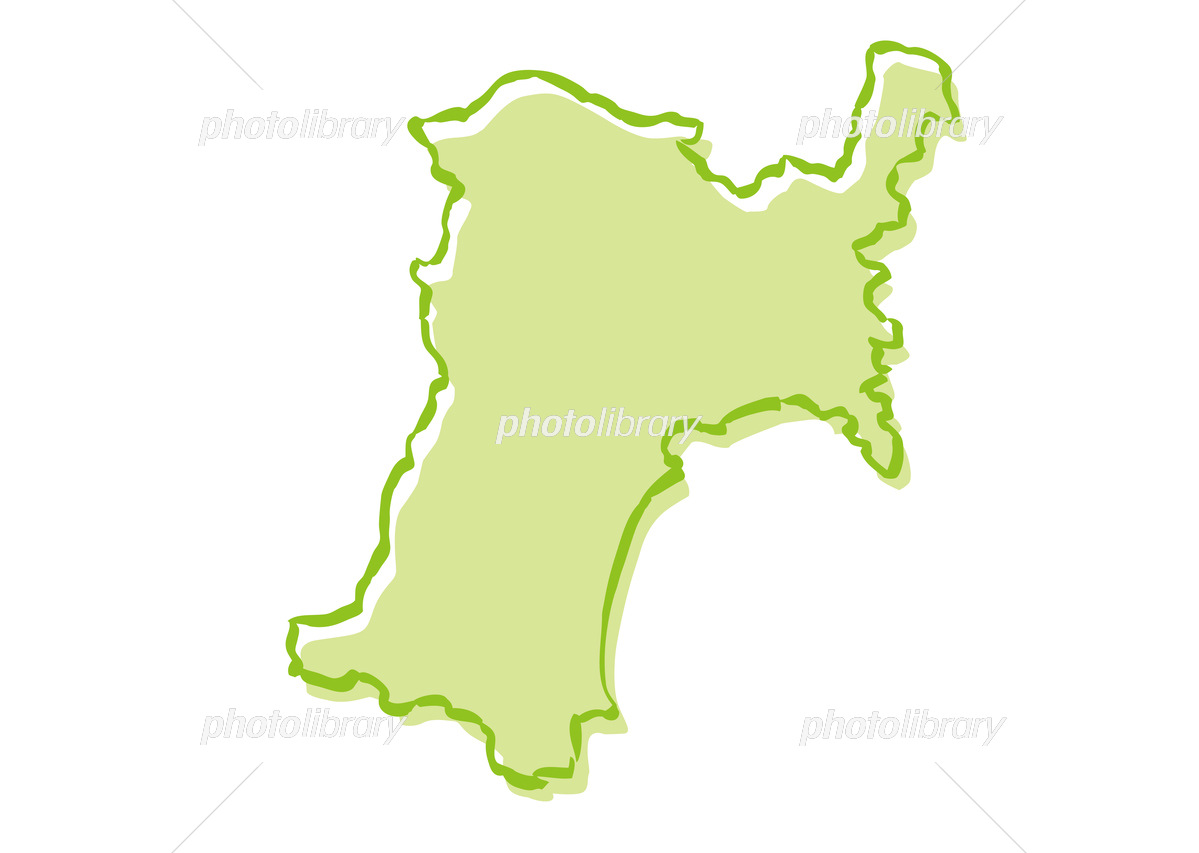 宮城県地図 シンプル白地図 市区町村のイラスト素材66015008-