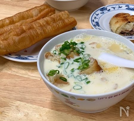 台湾の朝ごはん お家で鹹豆漿 シェントウジャン