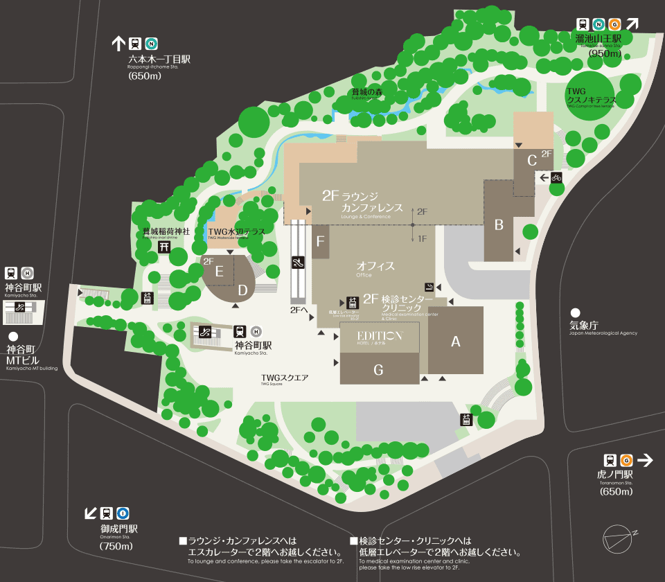 東京タワー交通アクセス地図