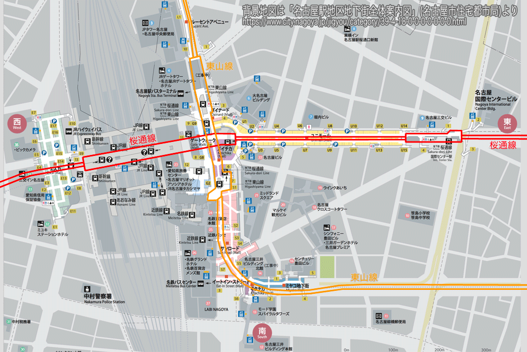 名古屋駅の構内図・改札情報 - 駅探