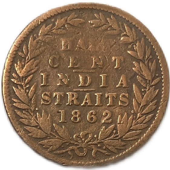 イギリス領海峡植民地 1 2セント銅貨 1932年