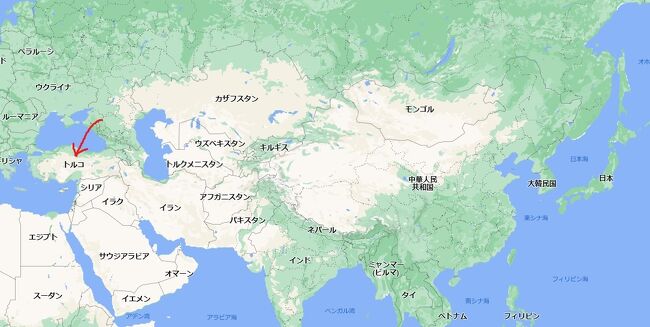 トルコの拡大と青い世界地図. ストックベクター ©boldg 114723126