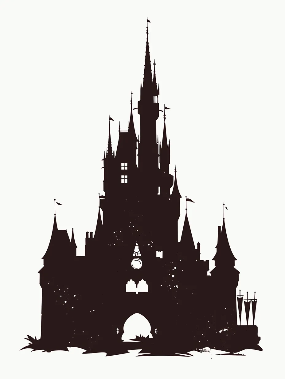 シンデレラ城と薔薇の花☆ ディズニーシー風景写真 ☆