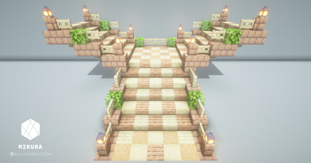 マイクラ建築 木造2階建ての二世帯住宅 印刷できる階層別設計図付きマーチのマイクラ建築レシピ