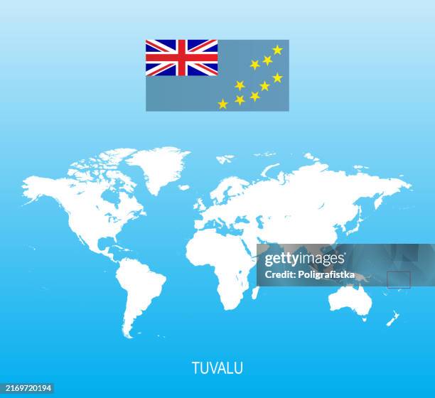 ツバルの旗のピンでマークされた世界地図上のツバルの位置 - アイコンのベクターアート素材や画像を多数ご用意 -