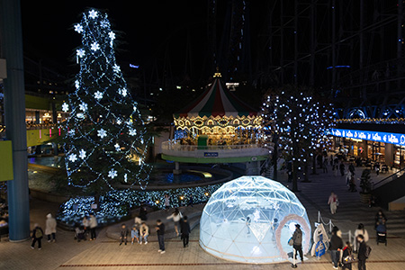 けんた東京ドームシティウィンターイルミネーション2024 雨の日狙ってのリフレクション✨ スノードームが、とても綺麗でした🥺東京ドームシティ東京ドームシティウィンターイルミネーション東京ドームシティウィンターイルミネーション2024東京ドーム