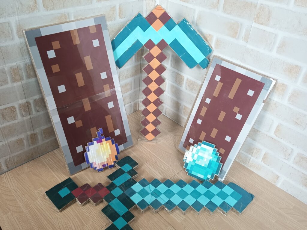 段ボールで工作 マイクラ トリックオアトリート ハロウィン仮装